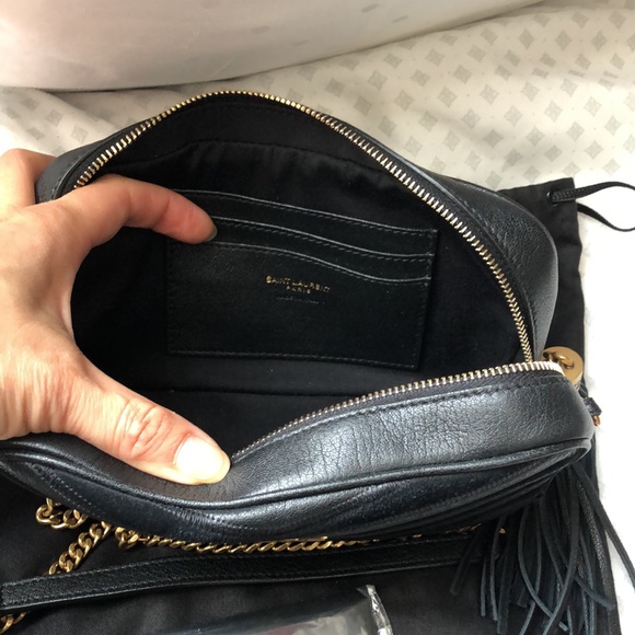 NEW Saint Laurent Lou Mini Mixed Leather Chevron Shoulder Bag - Picture 14 of 17